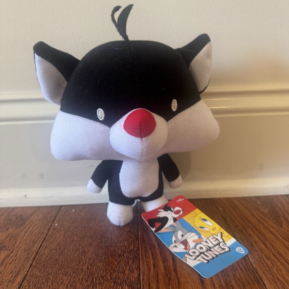 NWT Looney Tunes Chibi Sylvester 7" Toy Factory Baby Plush Stuffed Cartoon Cat